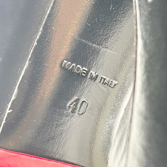 Iconic Runway 2012 Prada Black & Red Rubber Cap Toe Mary Jane Heel size IT 40 - Picture 13 of 14